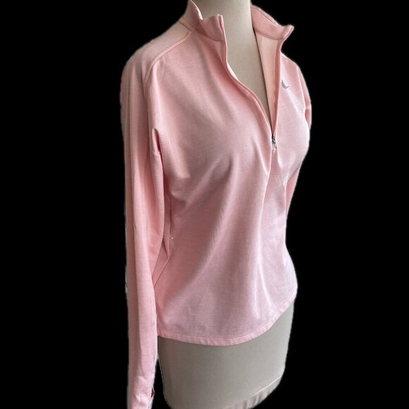 Nike Women’s Longsleeve Dri-Fit Running Pullover Pink, Size M - Picture 2 of 11